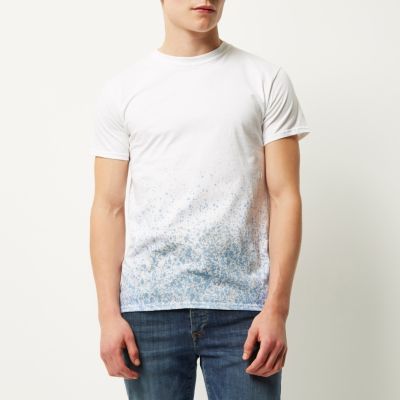 White splattered print t-shirt